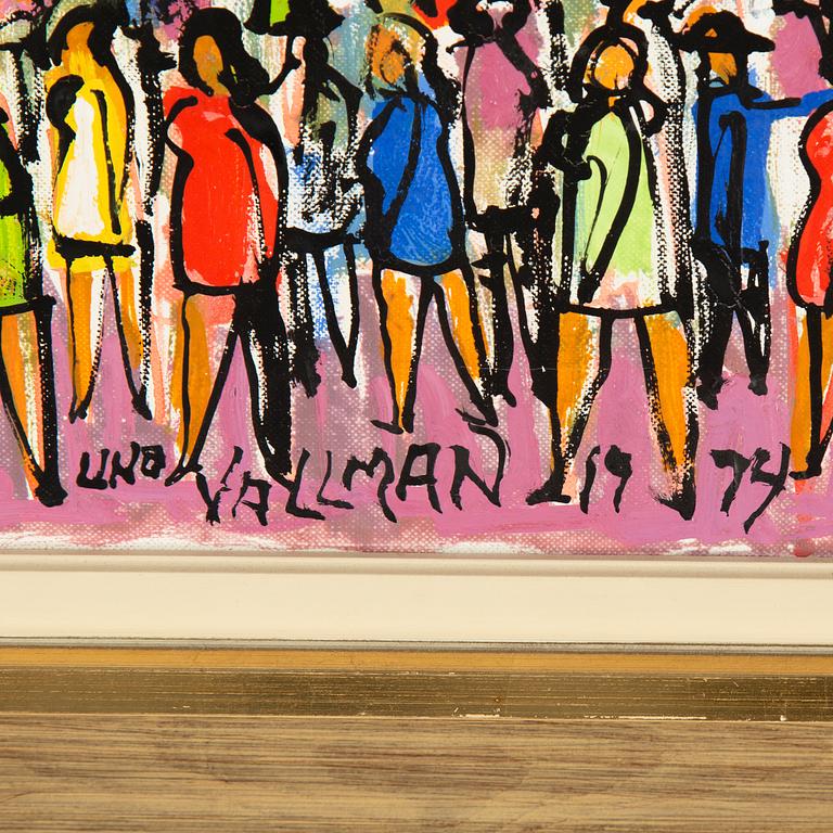 Uno Vallman, oil on canvas, signed and dated 1974.