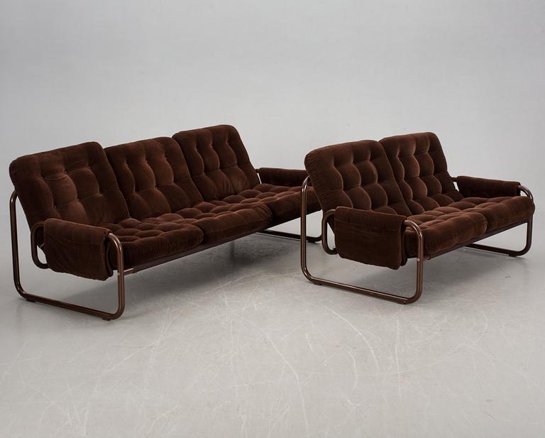 SOFFGRUPP, 4 delar, troligen IKEA 1970-tal.