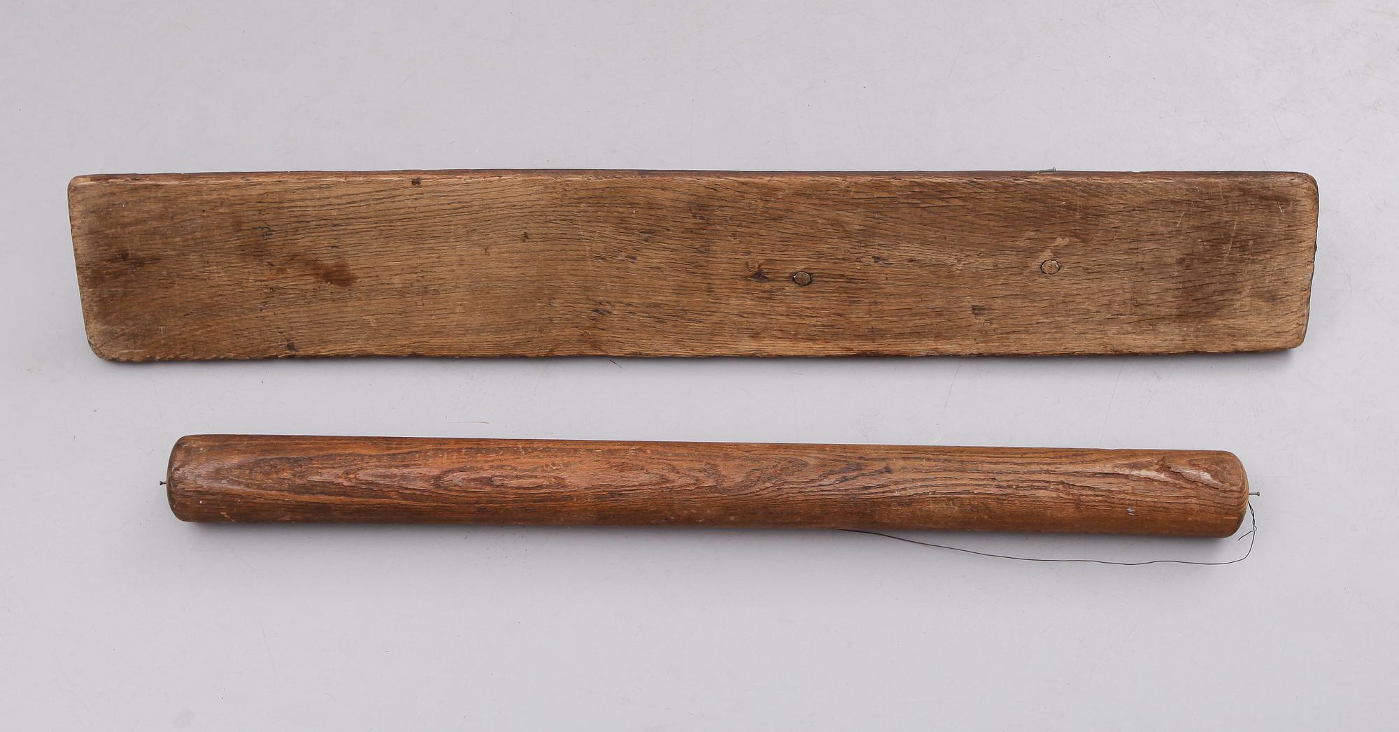 MANGELDON, 2 delar, allmoge, bl a daterad 1775.