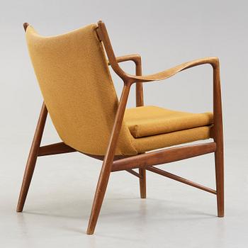 A Finn Juhl 'NV-45' easy chair by Niels Vodder, Denmark 1940-50's.