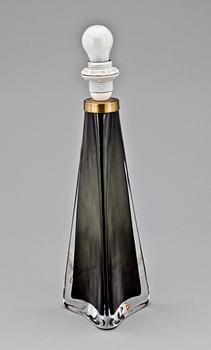 BORDSLAMPA, glas, Carl Fagerlund, Orrefors, 1900-talets första hälft, sign.