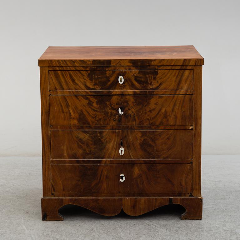 A Swedish empire chest of drawers, first half of the 19th century.