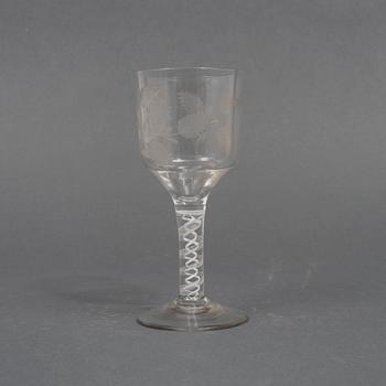 An Anglo-Irish 18th century wine glass.