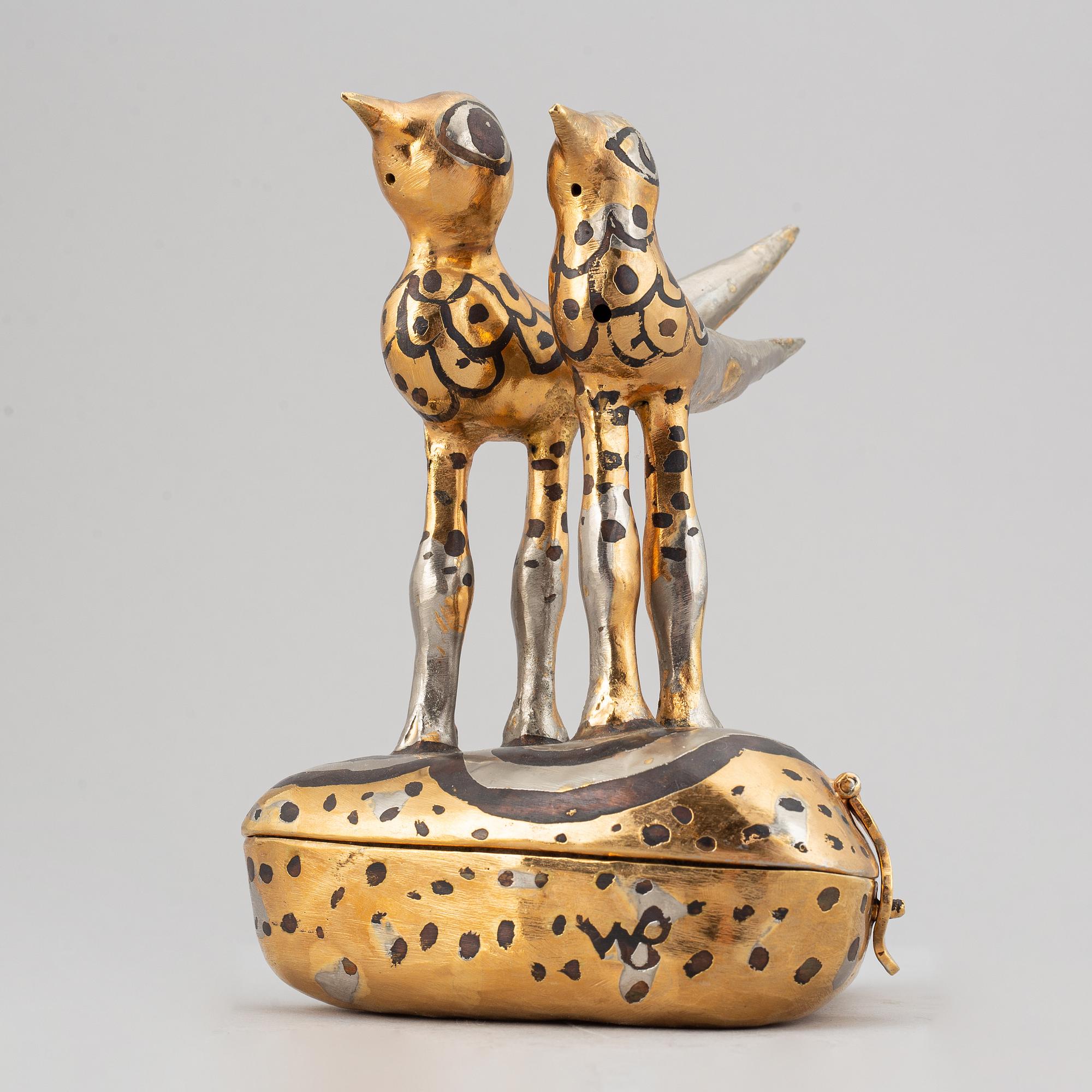Walter Bengtsson, skulptur, metall, signerad WM.