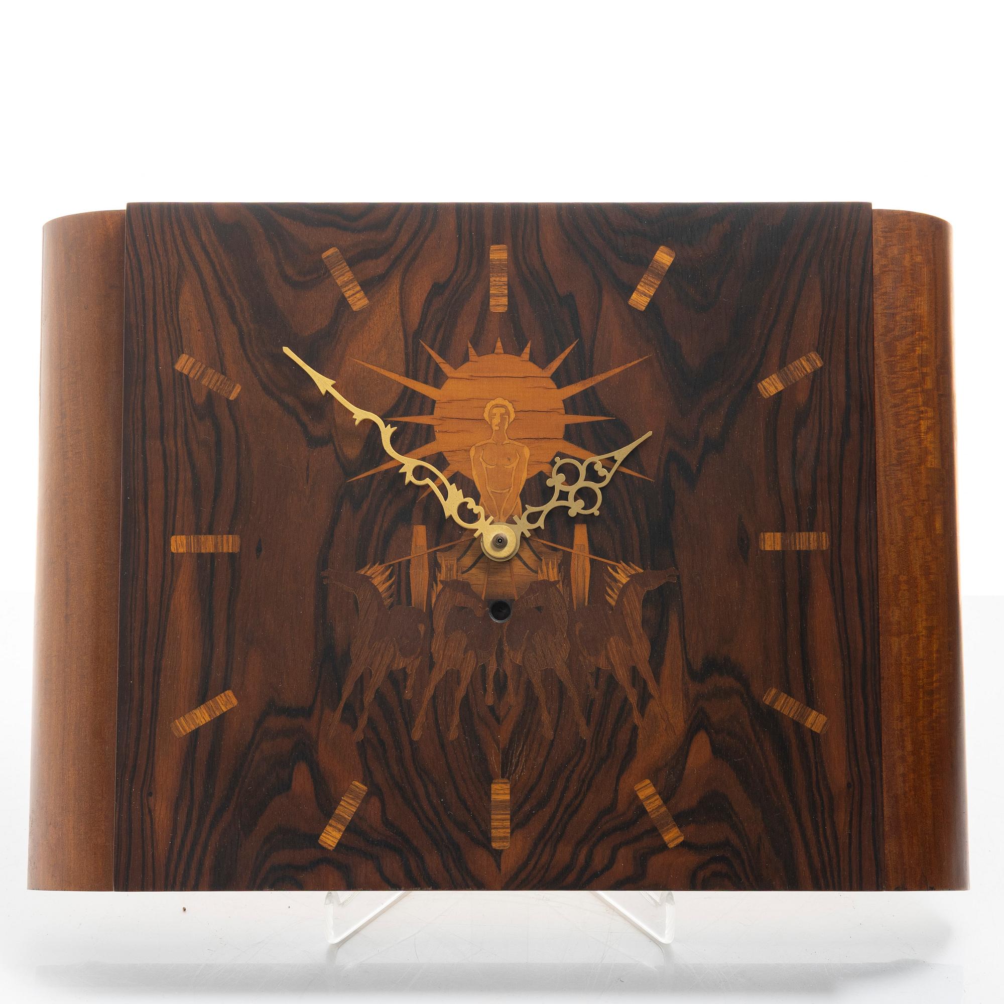 Mjölby Intarsia, a wall clock, 1930s.