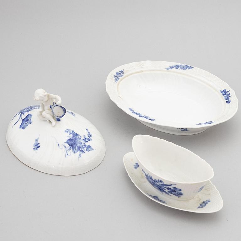 A 52 piece 'Blå Blomst' porcelain service from Royal Copenhagen, Denmark.