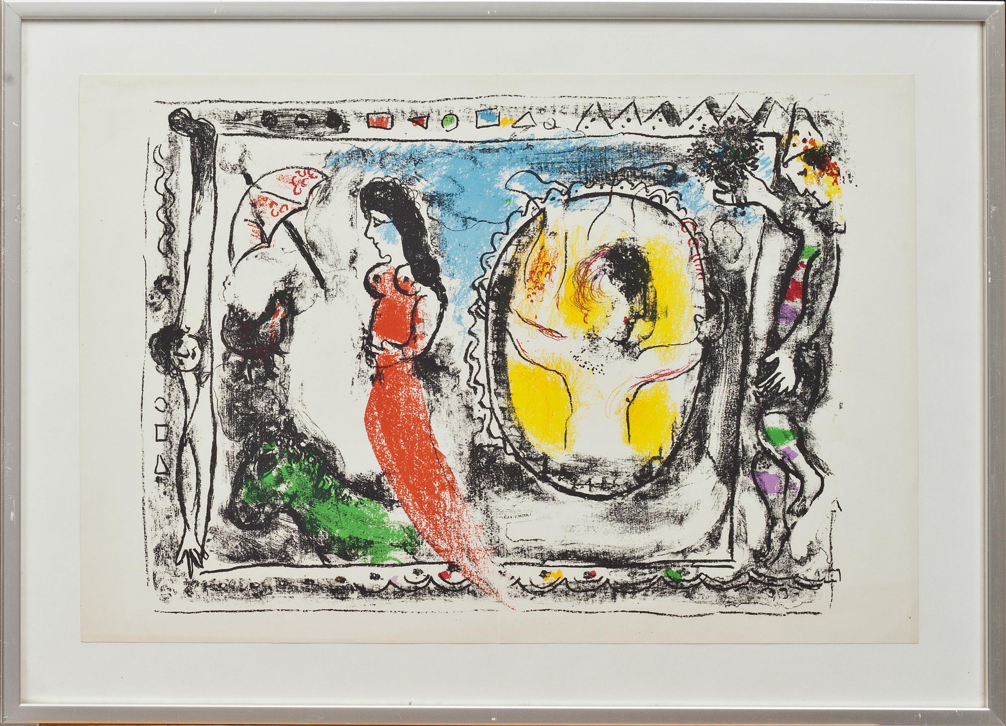 MARC CHAGALL, efter, färglitografi.