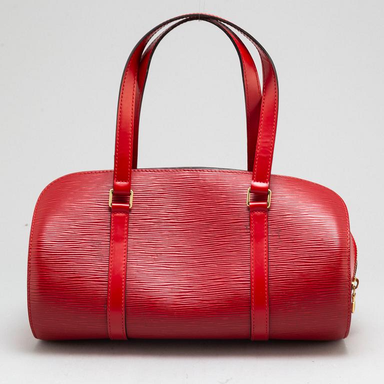 LOUIS VUITTON,  a red 'Epi Soufflot' bag.