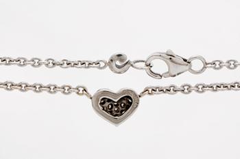 Ole Lynggaard, a collier "Hearts" 18K white gold and diamonds 0,16 ct, weight 6,9 gr.