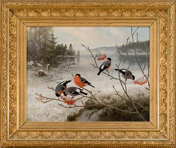 FERDINAND VON WRIGHT, DOMHERRAR I VINTERLANDSKAP.