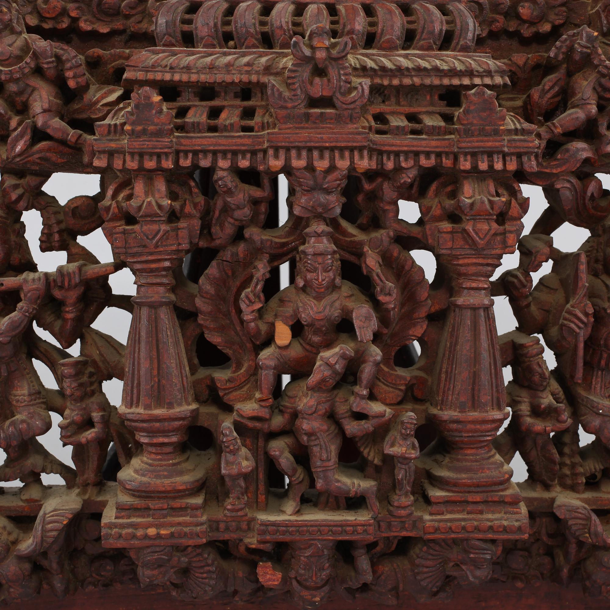 RELIEF, trä, troligen Indien, 1900-tal.