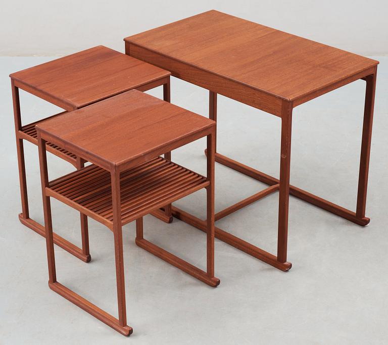 CARL MALMSTEN, satsbord, 3 delar, "Släden", sannolikt Åfors Möbelfabrik.