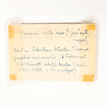 Sebastian Münster, karta över Konstantinopel, Basel ca 1591 - 1614.