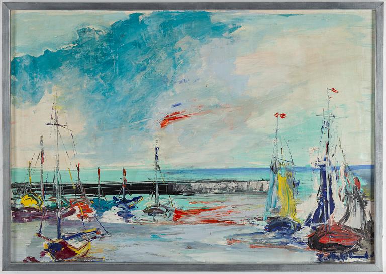 HELMUT MANTEL, oil on vanbas, signed.