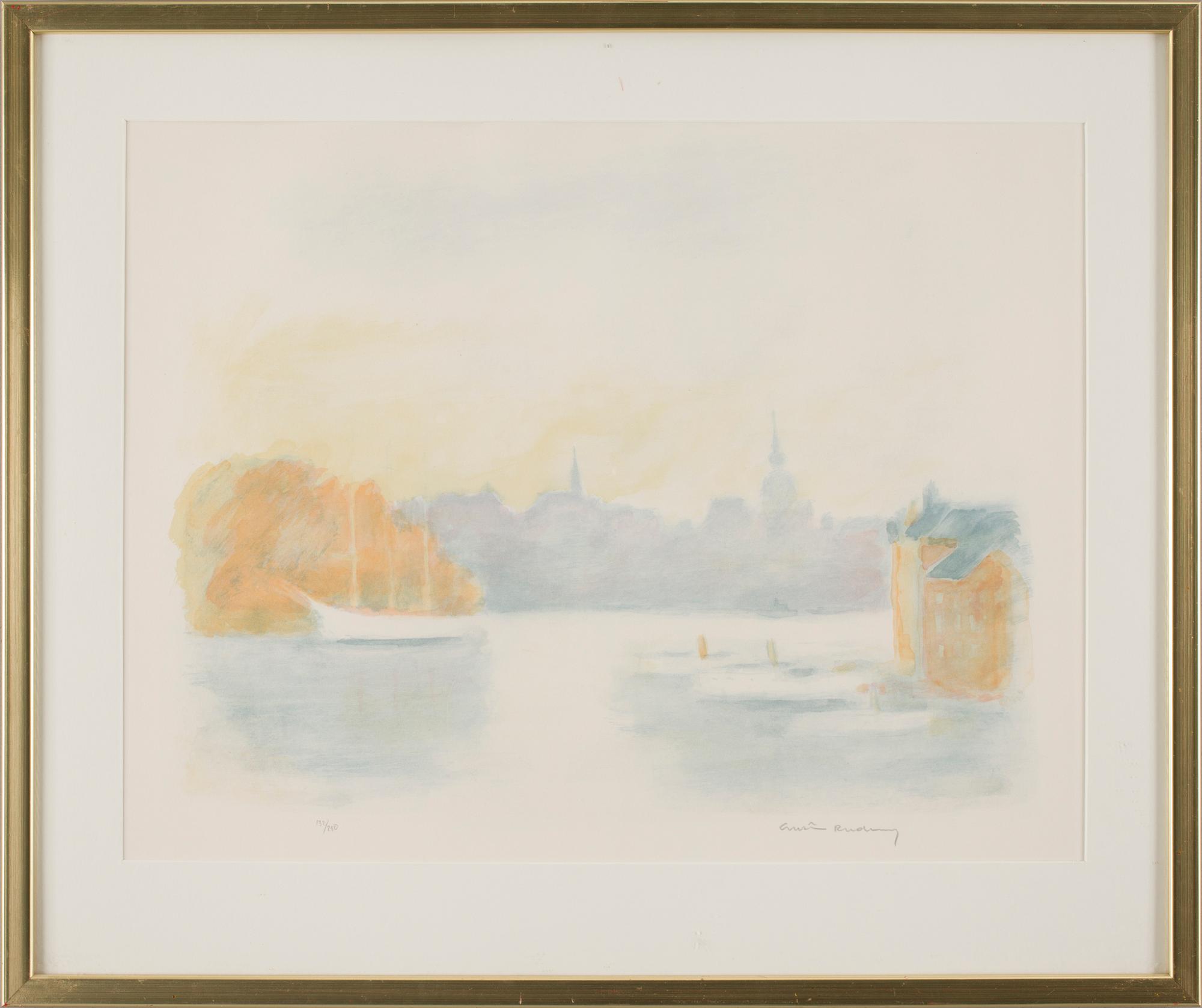 GUSTAV RUDBERG, litografi, sign o numr 132/250.