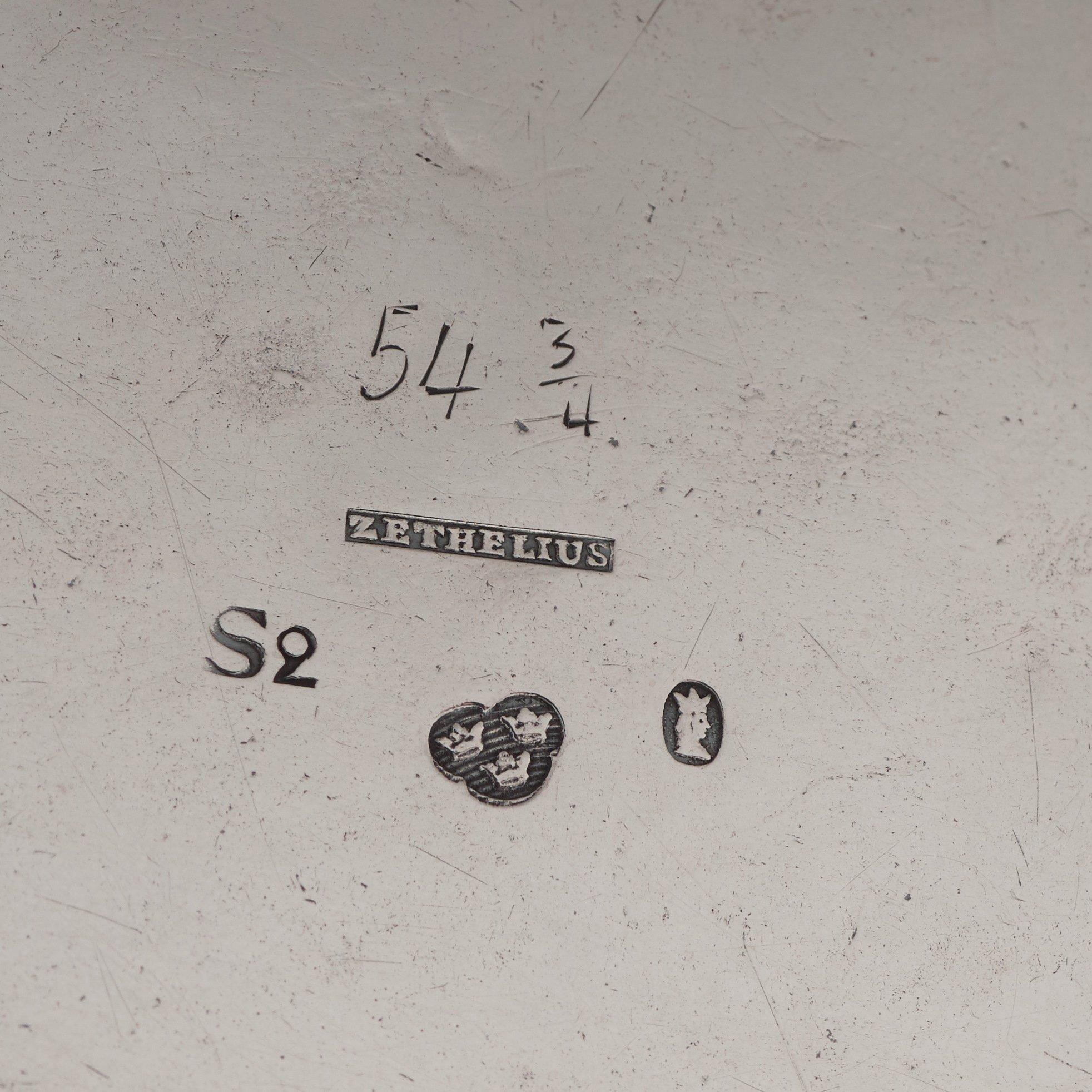 Pehr Zethelius, tekanna, silver, Stockholm 1800, sengustaviansk.