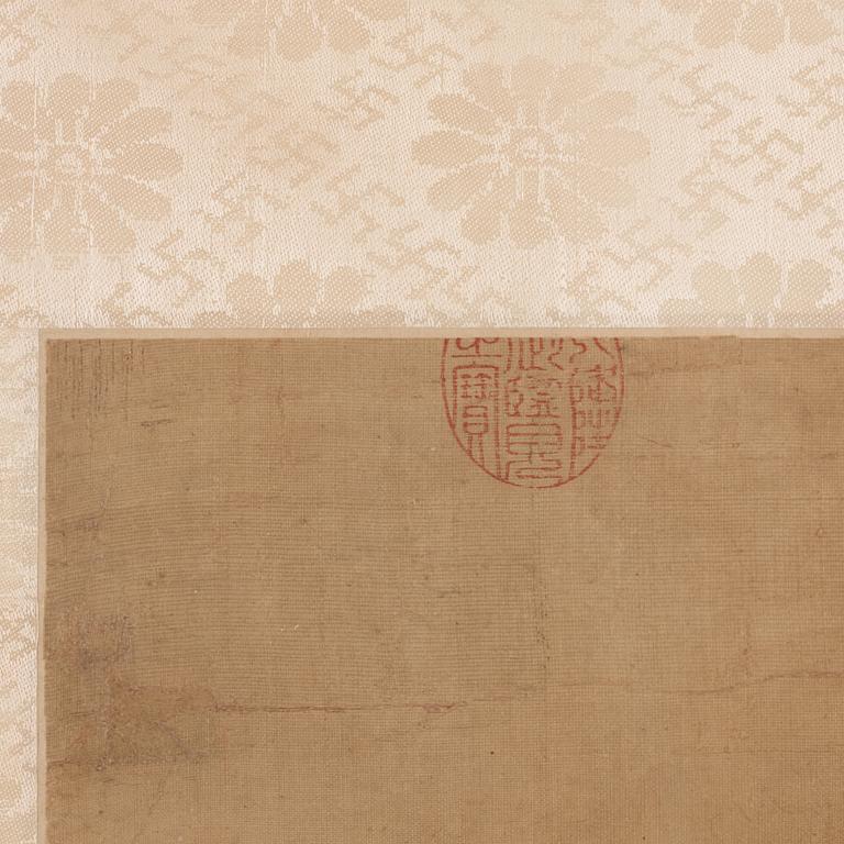 Målning, efter Ai Qimeng, akvarell och tusch på papper. Sen Qingdynasti/tidigt 1900-tal.