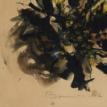 OLLE BONNIÉR, mixed media on paper, signed and dated -62.