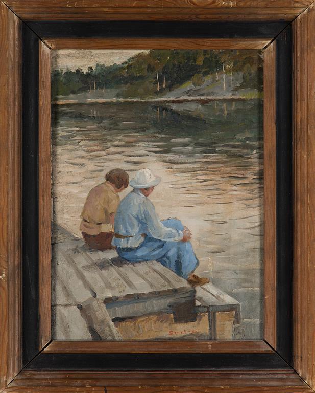 GRETA GERELL, oil on canvas, signed and dated - 35.