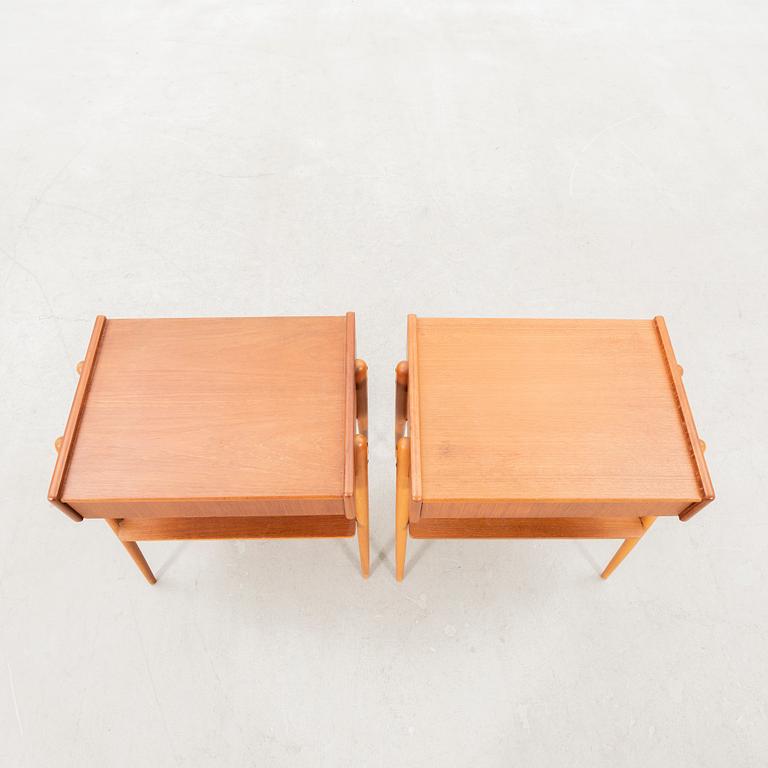 Sängbord ett par 1900-talets mitt Ab Carlström & Co möbelfabrik.