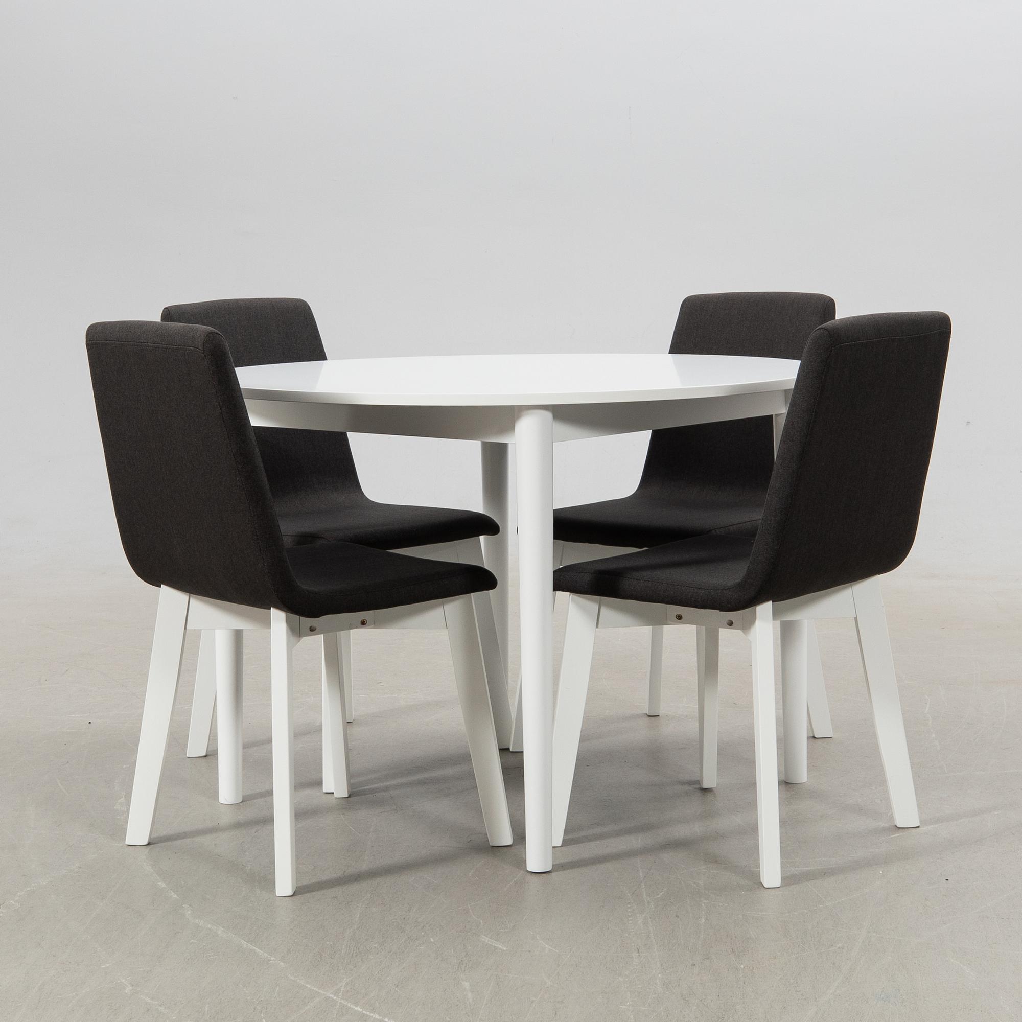 Bengt & Biritt-Marie Troedsson, dining group 5 pieces, "Runda & Deni" 2020s, manufactured by Troeds in Bjärnum.