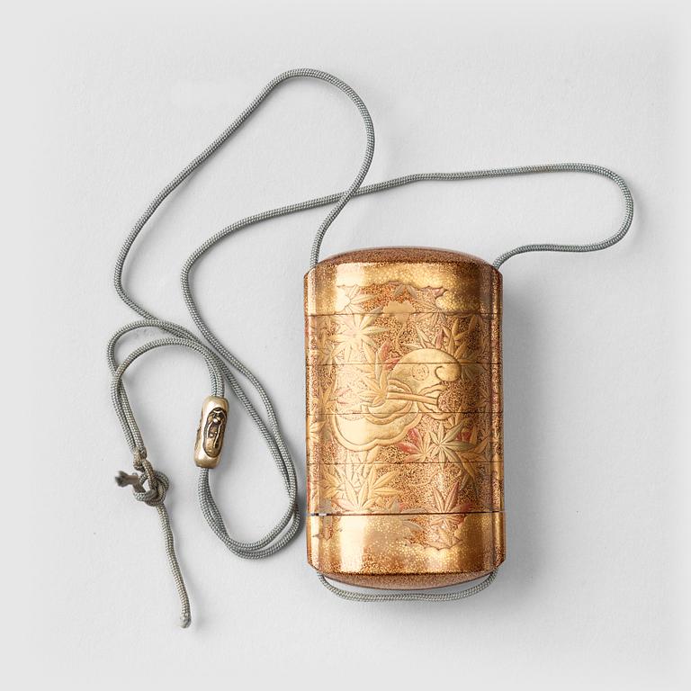 INRO, lack. Japan, Meiji (1868-1912).