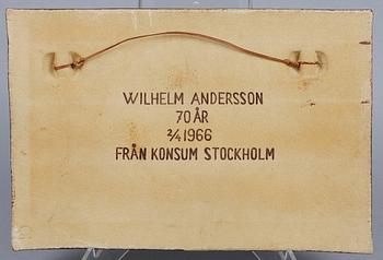 VÄGGPLAKETT, stengods, Stig Lindberg, Gustavsberg.