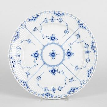 A 'Blue Fluted Full Lace' porcelain dish, Royal Copenhagen, 1992-99.