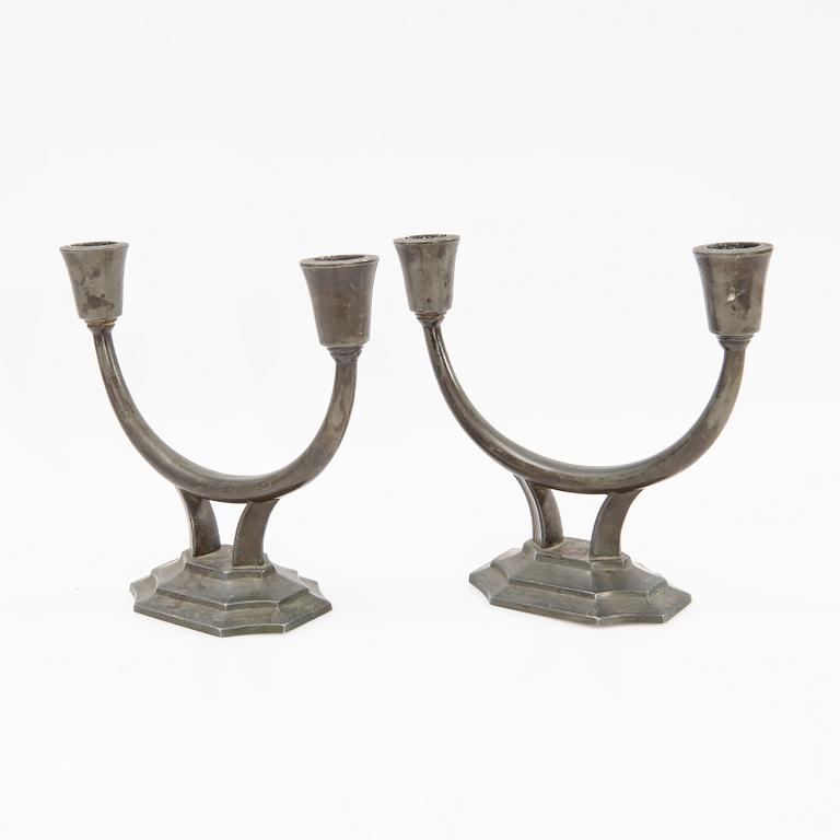 Just Andersen, Candle holders, 2 pcs, model 1372.