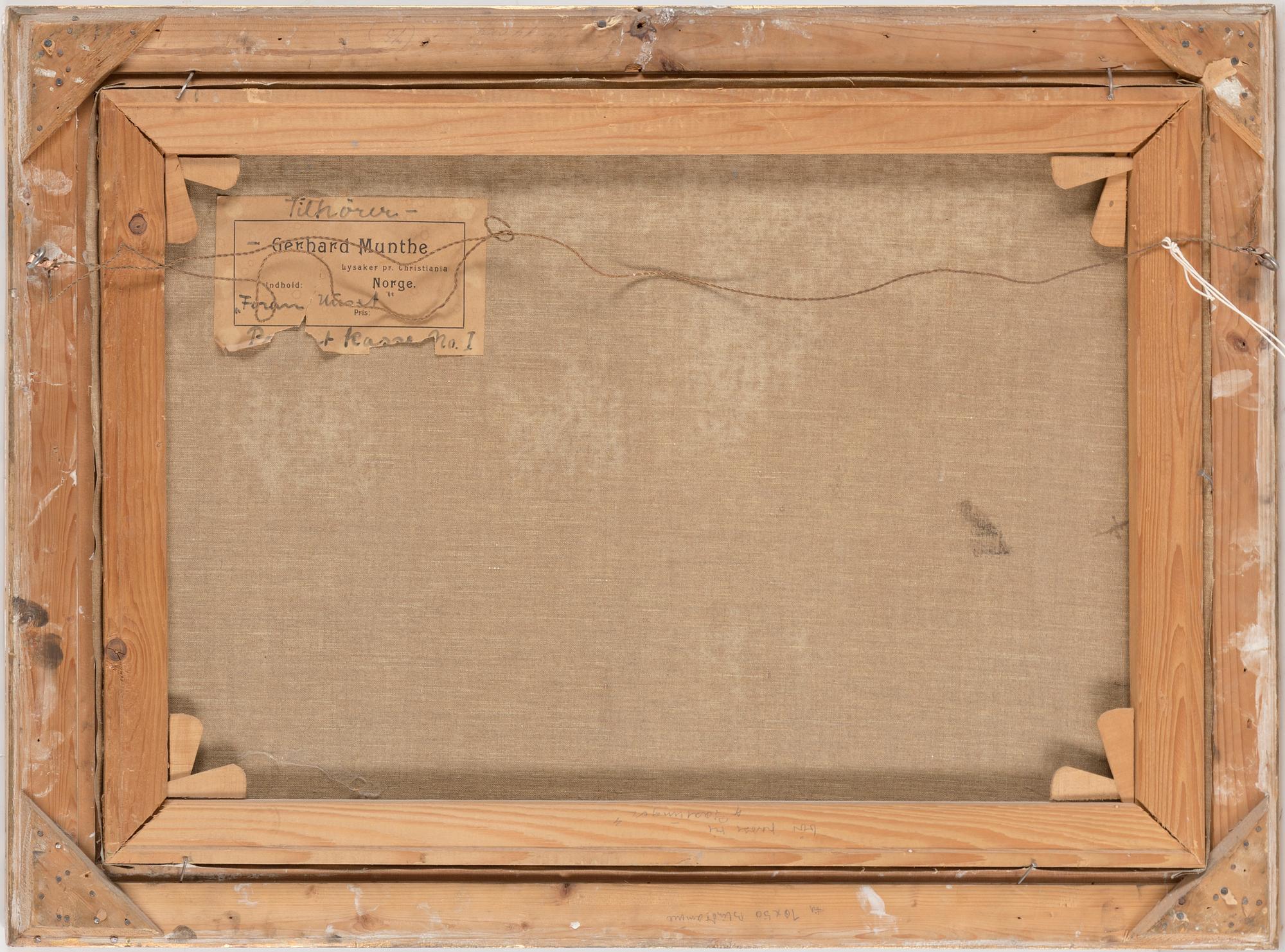 GERHARD MUNTHE, oil on canvas, signed and dated 1921.