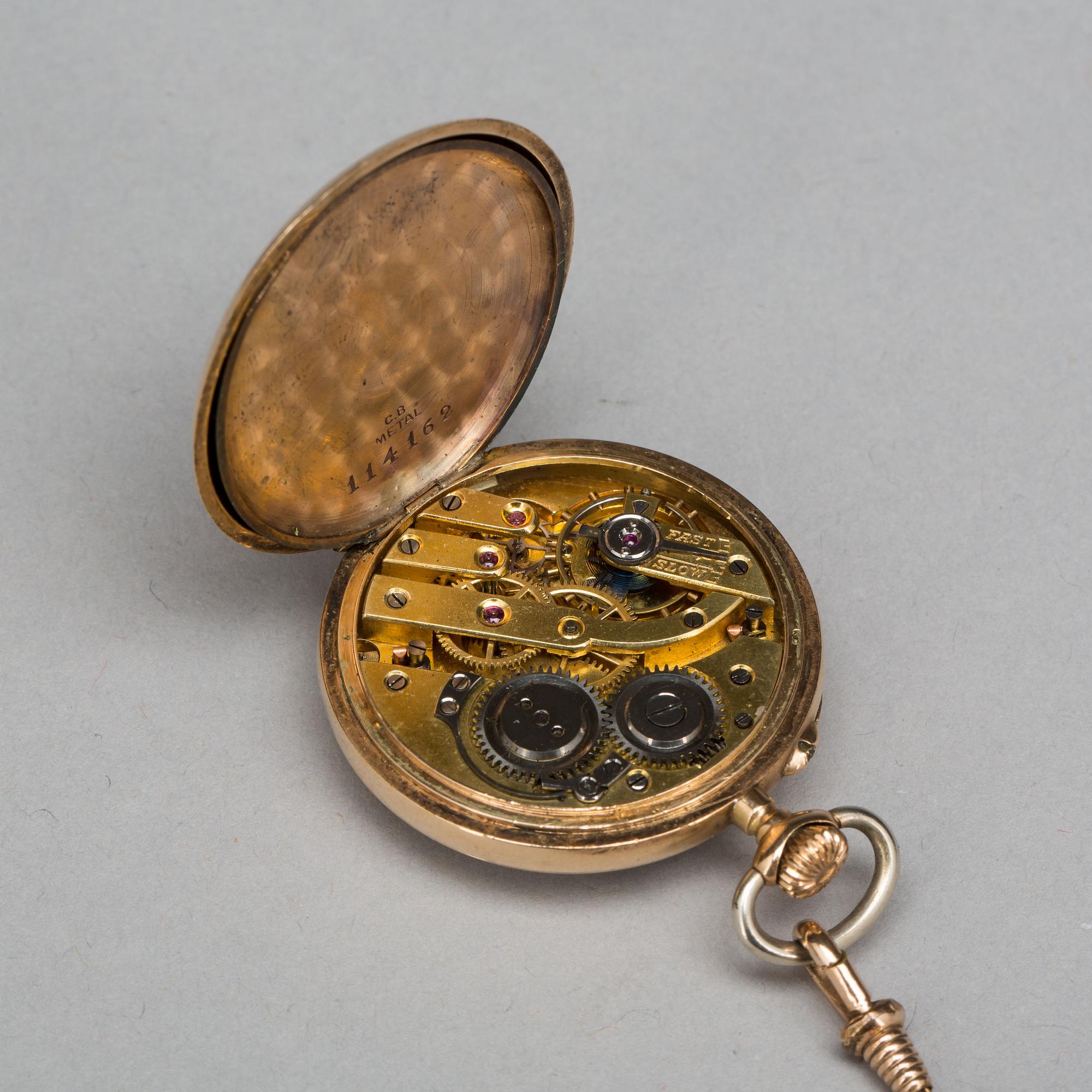 FICKUR, 14K guld, total vikt ca 24g.