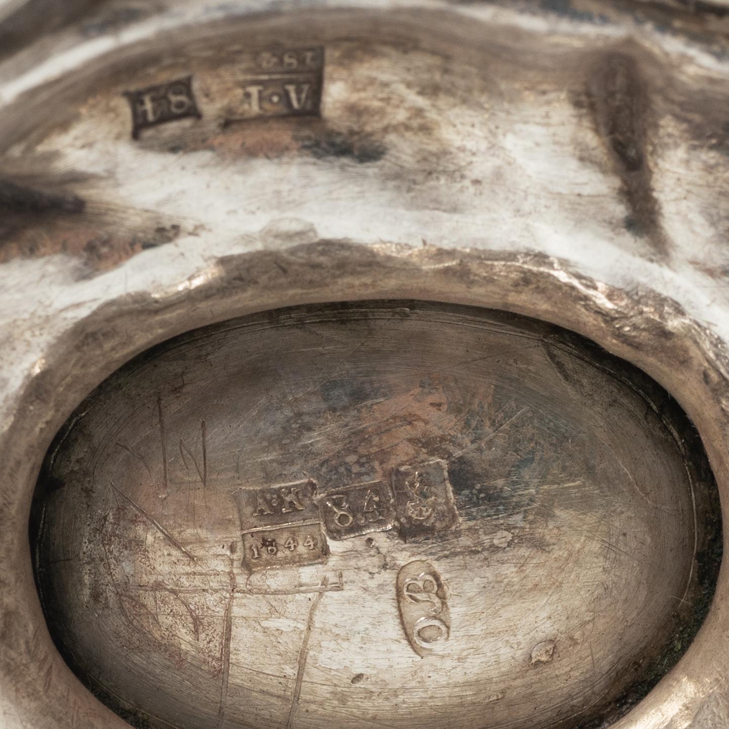 Nyrokoko, 1820, Creamers, 2 pcs, silver, GT Folcker, Stockholm 1857, respectively Moscow, Russia 1844.