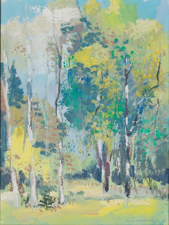 Nandor Mikola, oil on panel, signed.