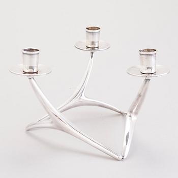 ANNA-GRETA EKER, a silver candelabrum, Auran Kultaseppä Oy, Turku, Finland, 1979.