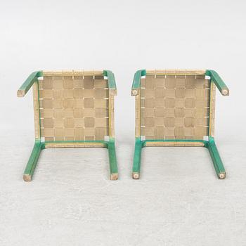 Alvar Aalto, a pair of model Y61 stools, Artek, Finland.