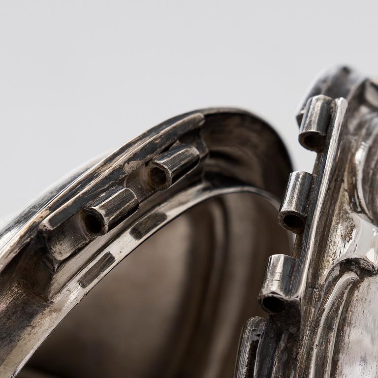 Teservis, 3 delar, silver, importstämplade i Prag 1901-1921.