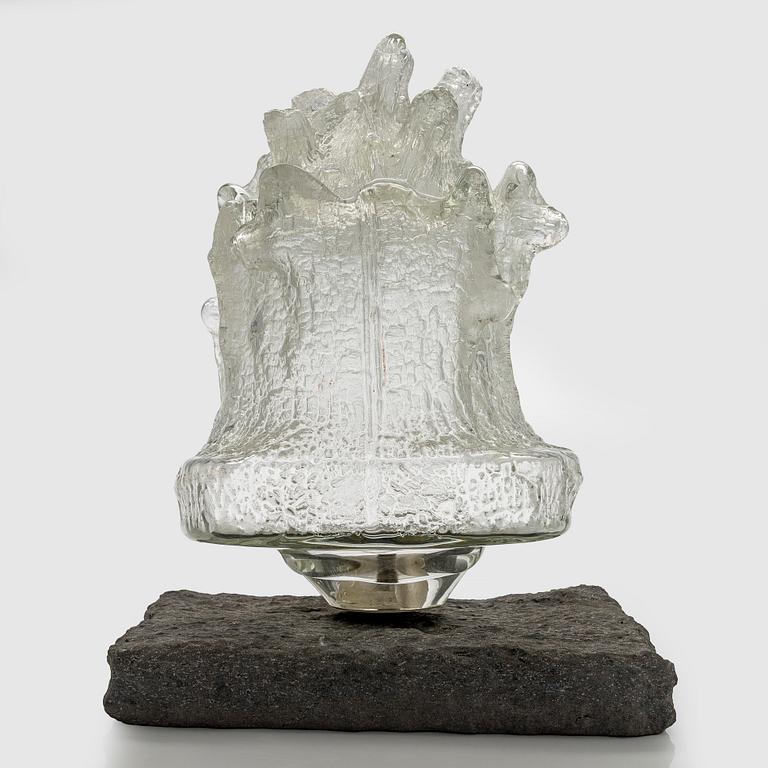 Timo Sarpaneva, veistos, "Ahtojää", signeerattu Timo Sarpaneva Iittala 1967.