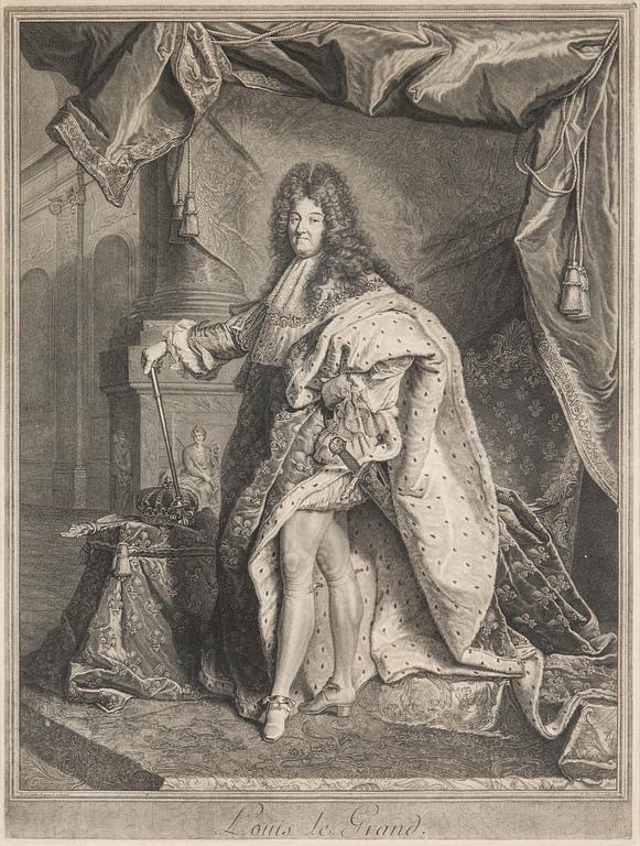 HYACINTHE RIGAUD, After. Engraving.