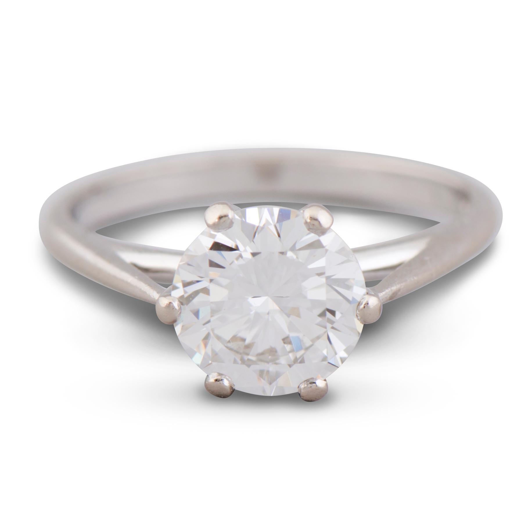 A RING, brilliant cut diamond, 18K white gold. A. Tillander 1983.