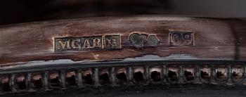 LJUSSTAKAR, ett par, silver, MGAB Uppsala 1964.