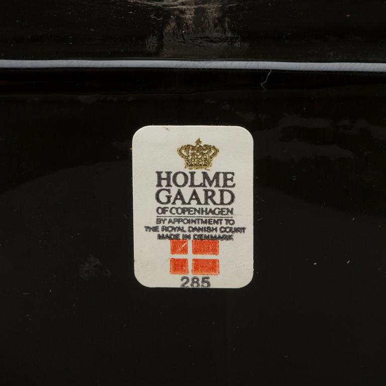 BORDSLAMPOR, ett par. "Kubus", Holmegaard, Danmark.