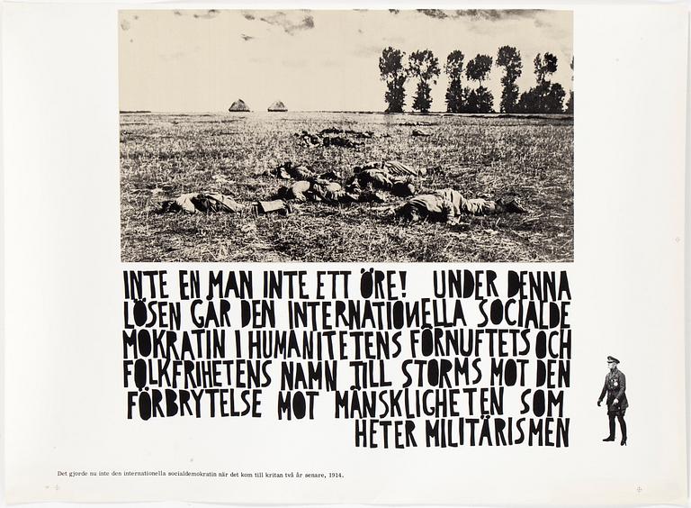 7 political posters mostly from 1960s and 70s, Sweden.