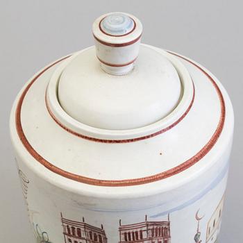 LARS THORÉN, urna med lock, stengods, Rörstrand -47.