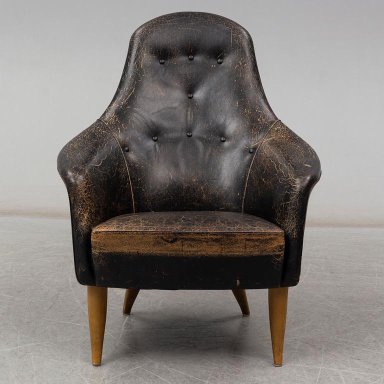 KERSTIN HÖRLIN-HOLMQUIST, fåtölj, "Stora Adam", Nordiska Kompaniet, 1900-talets andra hälft.