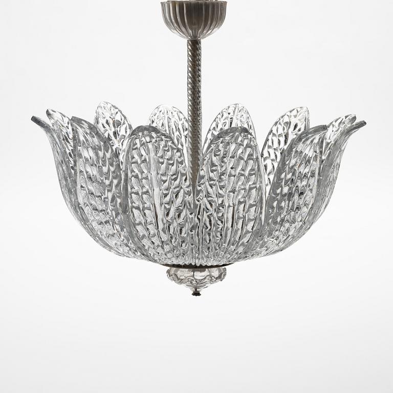 Fritz Kurz, a ceiling lamp, model "KD 946/1", for Orrefors, Sweden, 1940-50s.