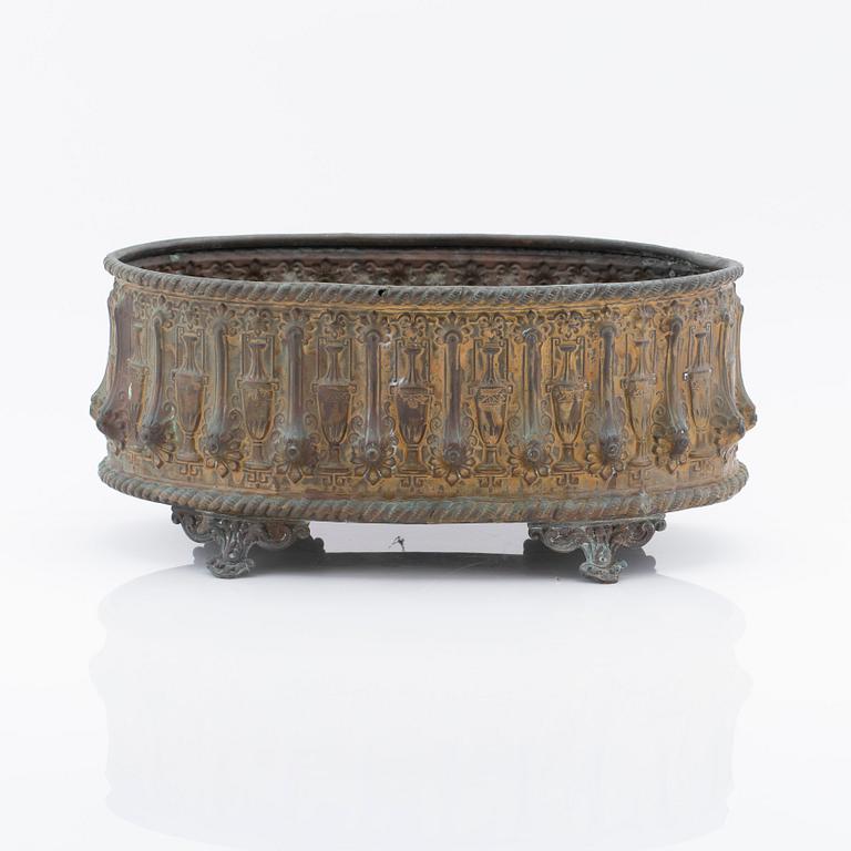 Jardinière, brass late 19th century.