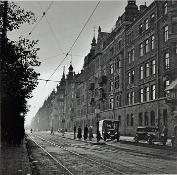 Åke Lange, "Buss 70 på Strandvägen 1930-tal".