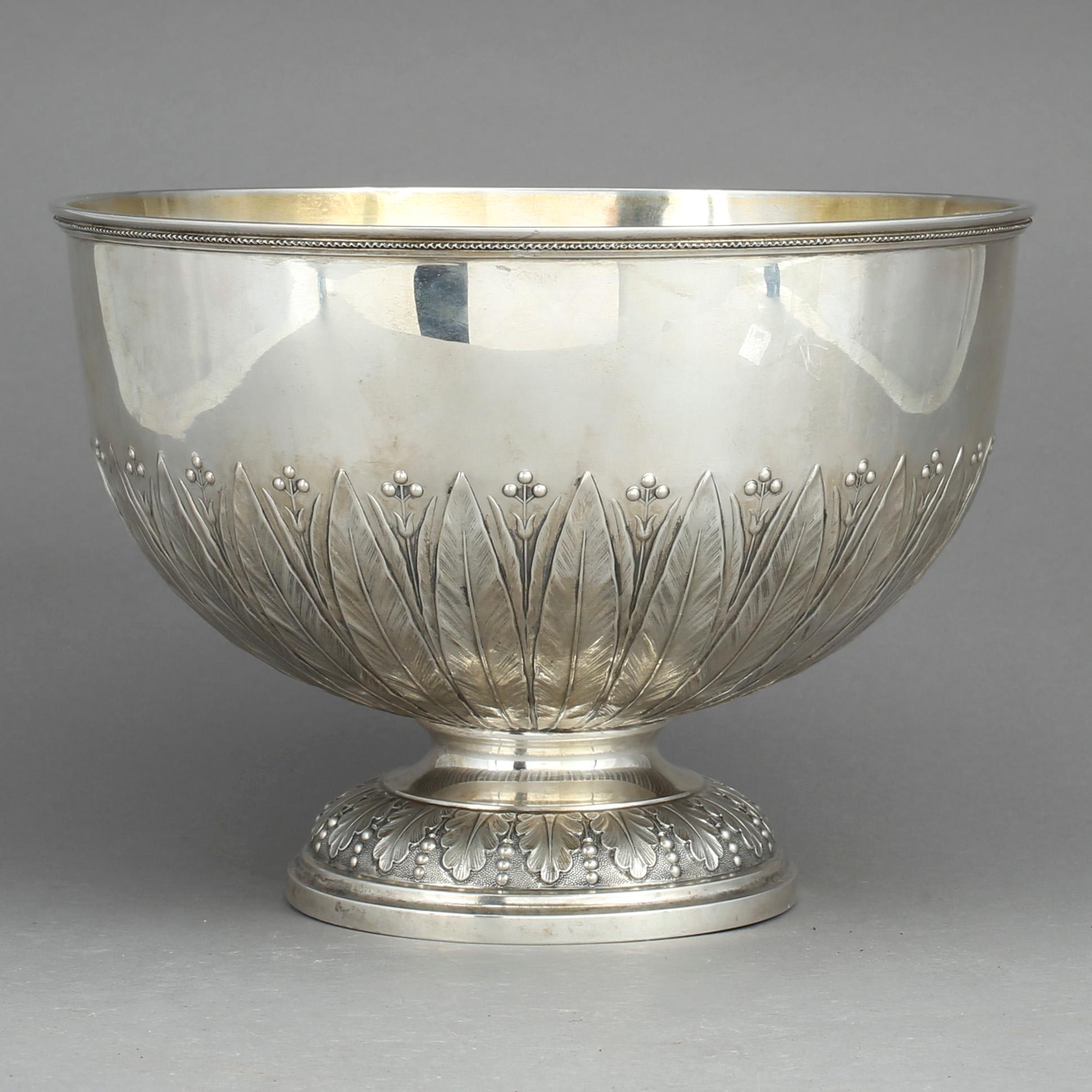 SKÅL PÅ FOT, silver, empirestil, Hagström & Lundqvist, Falun 1906. Vikt ca 1196 gram.