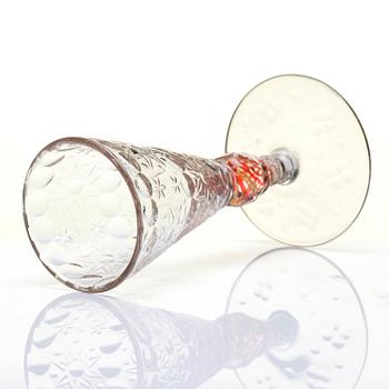 A German cut glass goblet, 18th century.