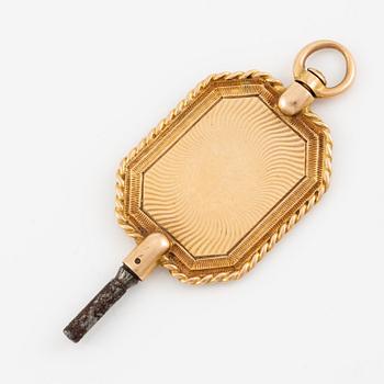 A gold and diamond pocket watch by Charles Le Roy (watchmaker in Paris 1733-71).